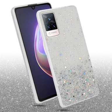 Vivo V21 4G / 5G Silikondeksel Glitter (Gjennomsiktig)