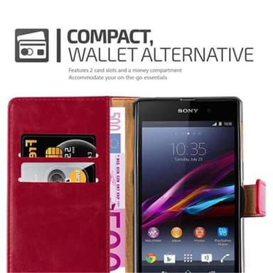 Sony Xperia Z1 lommebokdeksel etui (rød)