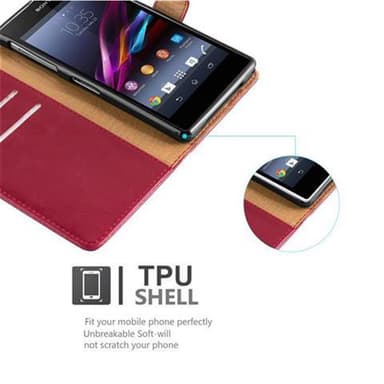 Sony Xperia Z1 lommebokdeksel etui (rød)