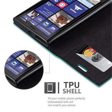 Nokia Lumia 920 lommebokdeksel case (turkis)