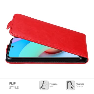 Xiaomi RedMi 10 deksel flip cover (rød)