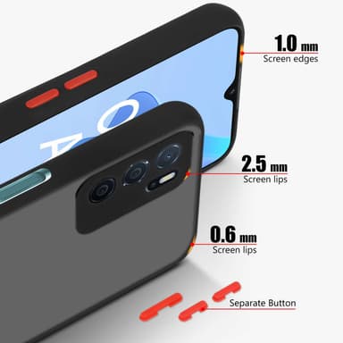 Oppo A16s / A54s Deksel Case Cover (Svart)