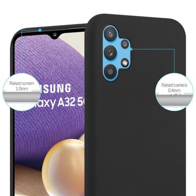 Deksel Samsung Galaxy A32 4G Silikon cover (svart)