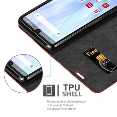 Sharp Aquos R3 lommebokdeksel case (rød)