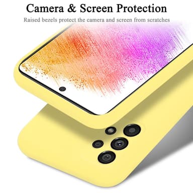 Samsung Galaxy A73 5G silikondeksel case (gul)