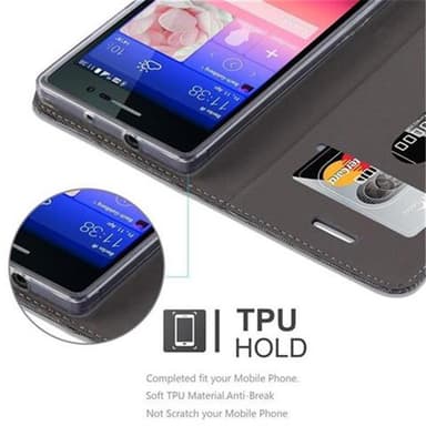 Huawei ASCEND P7 lommebokdeksel etui (grå)
