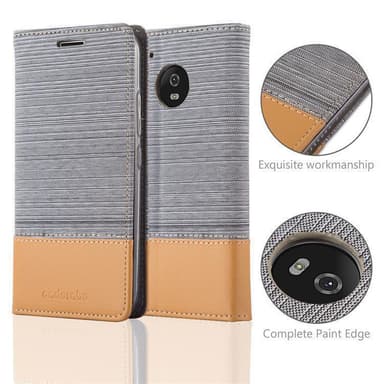 Motorola MOTO G5 PLUS lommebokdeksel etui (grå)