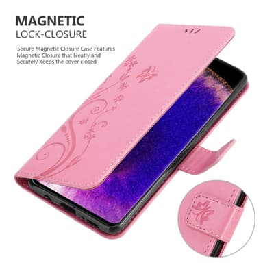 Oppo FIND X5 PRO lommebokdeksel Blomster (rosa)