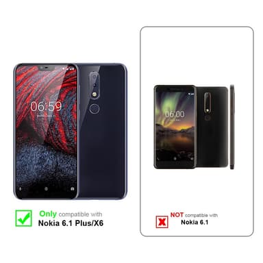 Deksel Nokia 6.1 PLUS / X6 Silikon cover (blå)