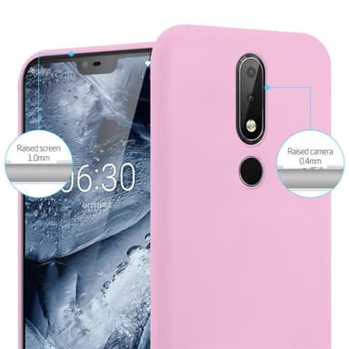 Deksel Nokia 6.1 PLUS / X6 Silikon cover (rosa)