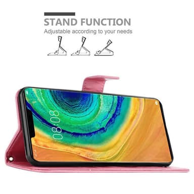 Huawei MATE 30 PRO lommebokdeksel Blomster (rosa)