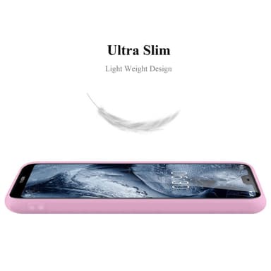 Deksel Nokia 6.1 PLUS / X6 Silikon cover (rosa)