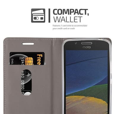 Motorola MOTO G5 PLUS lommebokdeksel etui (grå)