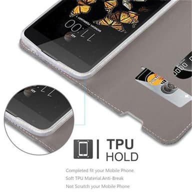 LG K8 2016 lommebokdeksel etui (grå)