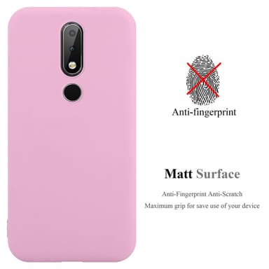 Deksel Nokia 6.1 PLUS / X6 Silikon cover (rosa)