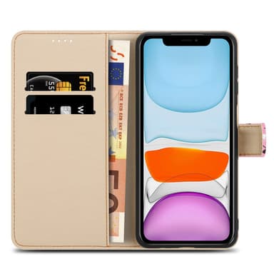 iPhone 11 lommebokdeksel etui (rosa)