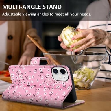iPhone 11 lommebokdeksel etui (rosa)