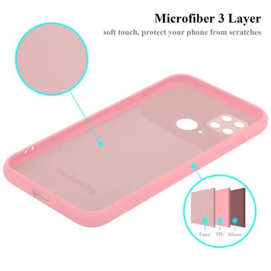 Xiaomi RedMi 10C / POCO C40 silikondeksel case (rosa)