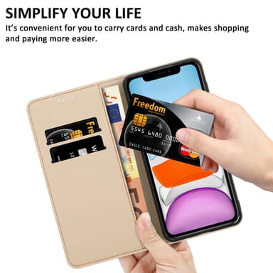 iPhone 11 lommebokdeksel etui (rosa)