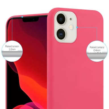 Deksel iPhone 12 MINI Silikon cover (rød)