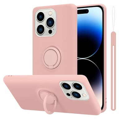 Deksel iPhone 14 PRO Ring Case (rosa)