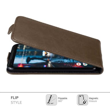 Google PIXEL 2 XL deksel flip cover (brun)
