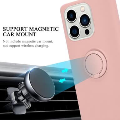 Deksel iPhone 14 PRO Ring Case (rosa)
