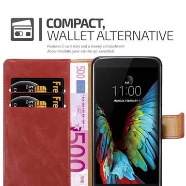 LG K10 2016 lommebokdeksel etui (rød)