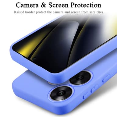 Xiaomi Poco F6 silikondeksel case (lilla)