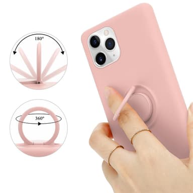 Deksel iPhone 11 PRO MAX Ring Case (rosa)
