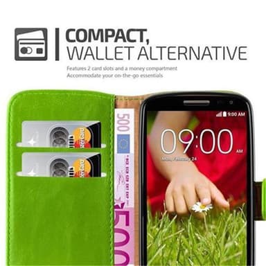 LG G2 MINI lommebokdeksel etui (grønn)