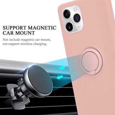 Deksel iPhone 11 PRO MAX Ring Case (rosa)
