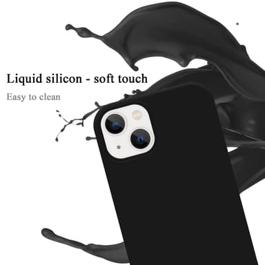 iPhone 14 PLUS silikondeksel case (svart)