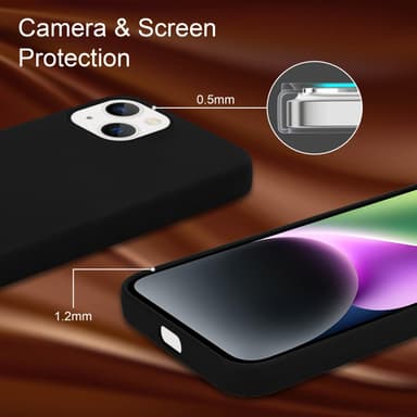 iPhone 14 PLUS silikondeksel case (svart)