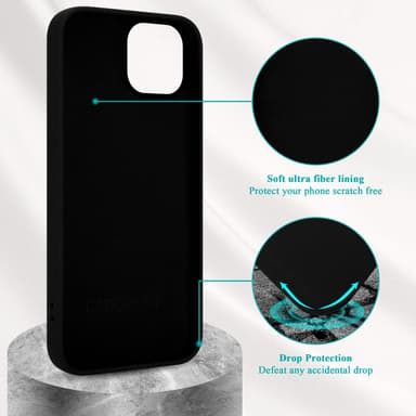 iPhone 14 PLUS silikondeksel case (svart)