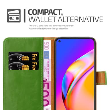 Oppo A94 5G lommebokdeksel etui (grønn)