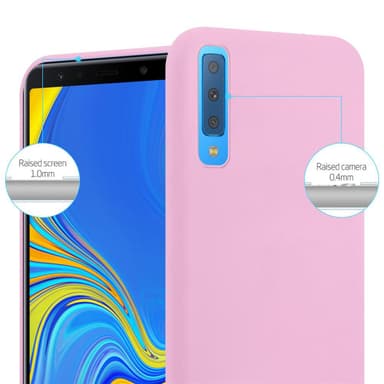 Deksel Samsung Galaxy A7 2018 Silikon cover (rosa)