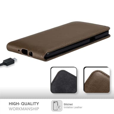Samsung Galaxy A7 2015 deksel flip cover (brun)