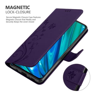 Realme 5 PRO / Realme Q lommebokdeksel Blomster (lilla)