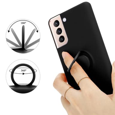 Deksel Samsung Galaxy S21 PLUS Ring Case (svart)