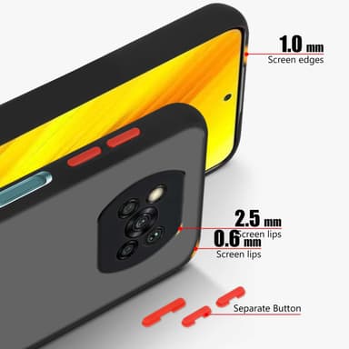 Xiaomi POCO X3 NFC Deksel Case Cover (Svart)