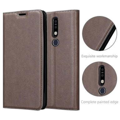 Nokia 8.1 lommebokdeksel case (brun)