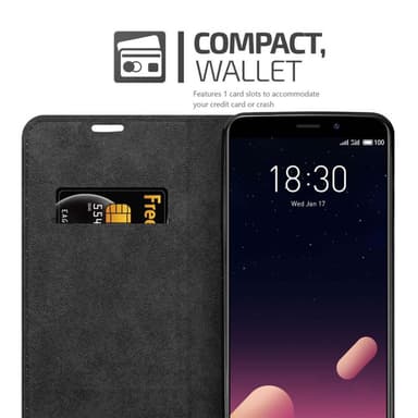 MEIZU M6S lommebokdeksel case (brun)
