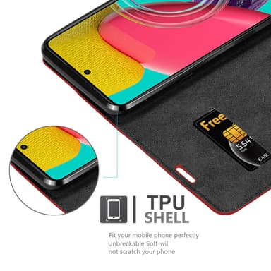 Samsung Galaxy M53 5G lommebokdeksel case (rød)