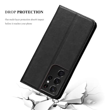 Samsung Galaxy S22 ULTRA lommebokdeksel case (svart)