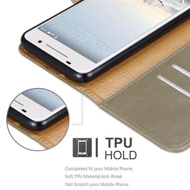 HTC ONE A9 lommebokdeksel etui (brun)