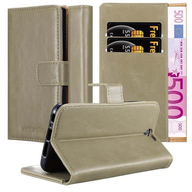 HTC ONE A9 lommebokdeksel etui (brun)
