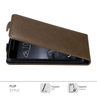 HTC ONE A9 deksel flip cover (brun)