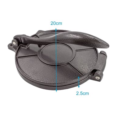 Tortilla Press Empanada laget av jern (svart)