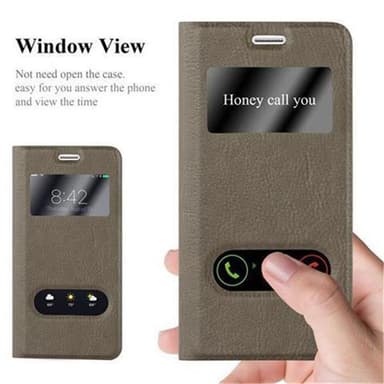 Samsung Galaxy S5 / S5 NEO lommebokdeksel cover (brun)